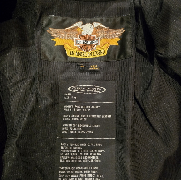 NWOT Harley Davidson FXRG Leather Biker Jacket - Picture 13 of 13